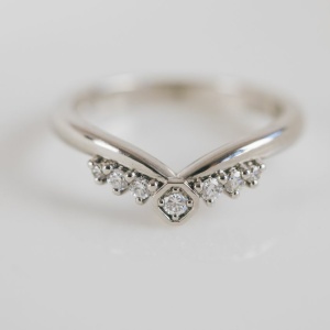Art Deco Tiara Wedding Ring
