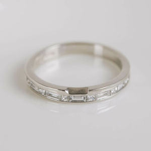 Fitted Channel Set Baguette and Princess Cut Diamond Eternity Ring