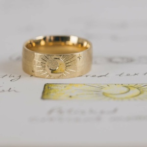 Moon Inspired Gents Wedding Ring
