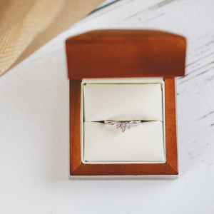 Platinum and Diamond Tiara Wedding Ring