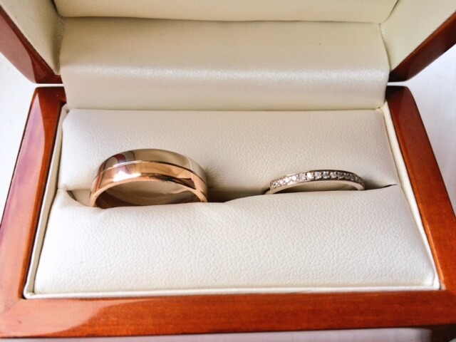 Platinum and 18k Rose Gold Titanium Ring, Mixed Metal Jewelry – Classic  Titanium