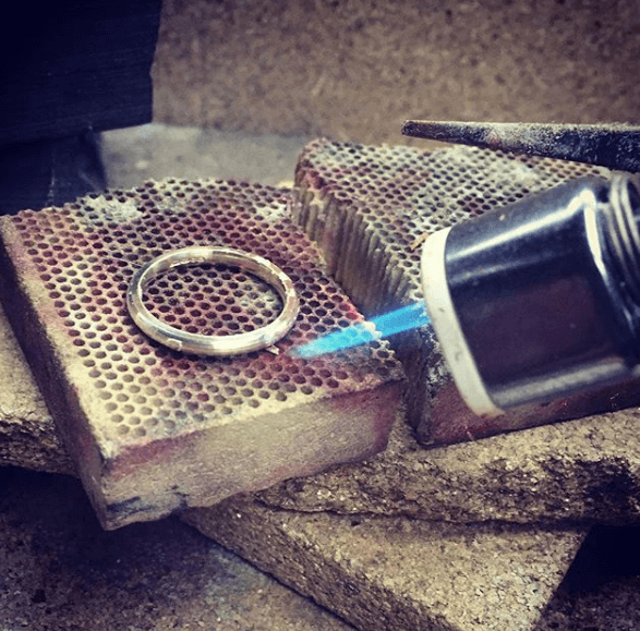 wedding ring soldering - Jodie Gearing