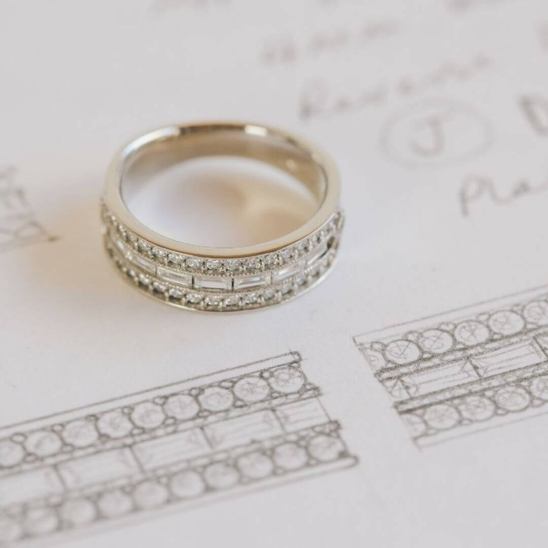 Bespoke Family Birthstone Diamond Eternity Ring | Linara Custom Jewellery