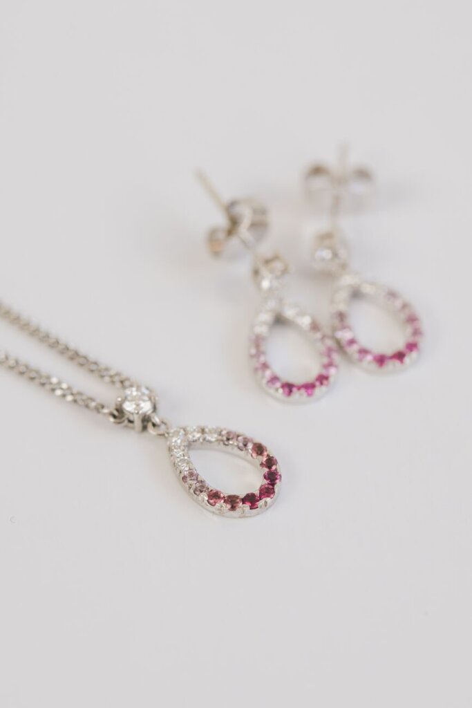 Pink Family Birthstone Bridal Jewellery
