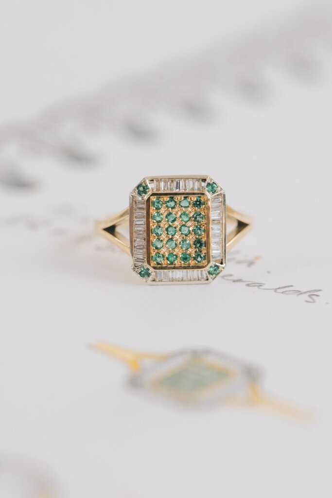Emerald and Diamond Ring