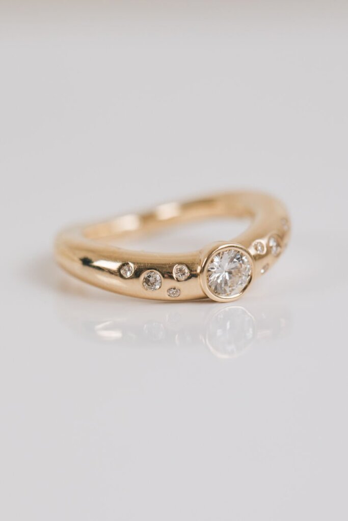 Oval Diamond Stacking Ring
