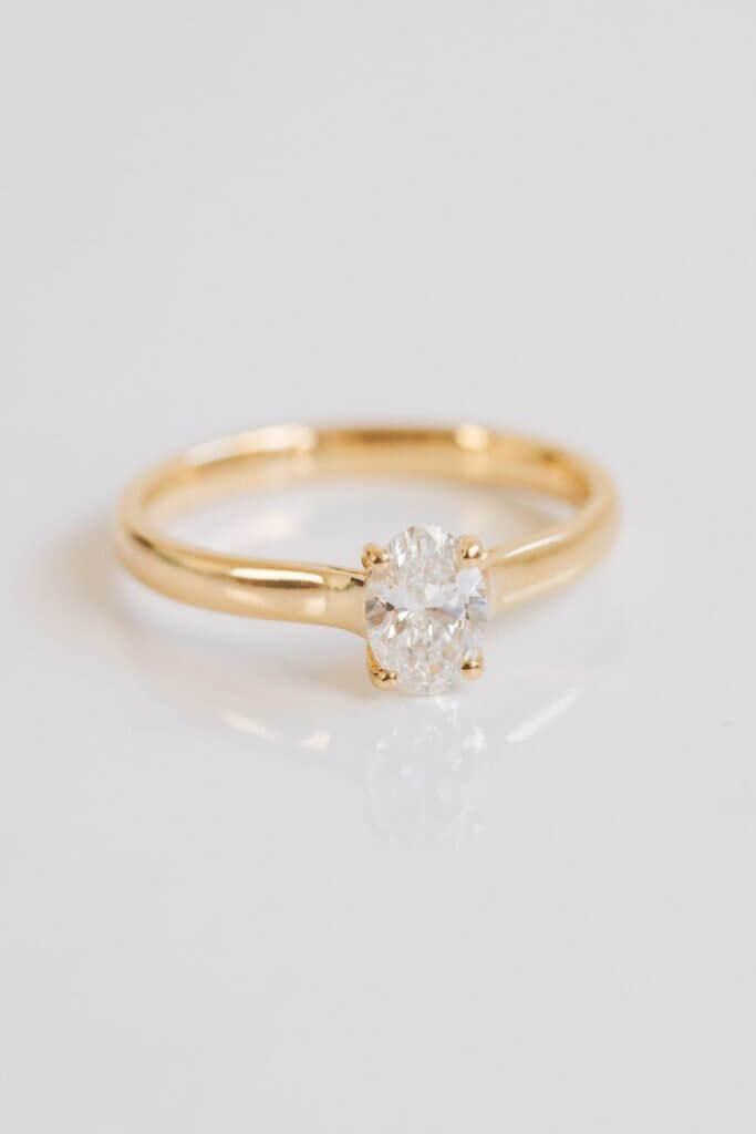 Oval Diamond Solitaire Engagement Ring