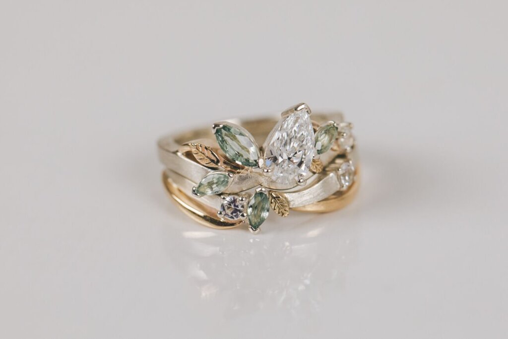 Organic Leafy Wedding Ring