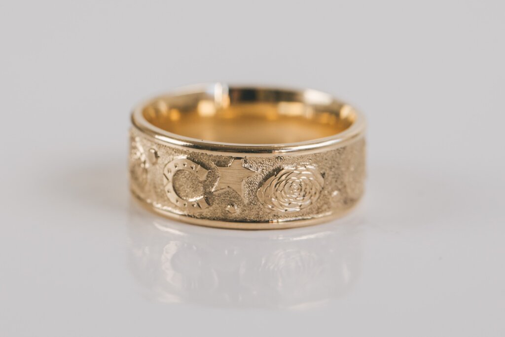 Hand Engraved Wedding Ring