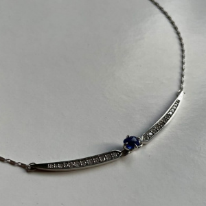 Sapphire and Diamond Necklace