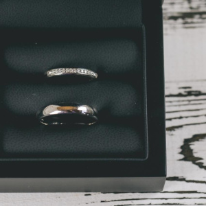 His and Hers 18ct White Gold Wedding Bands