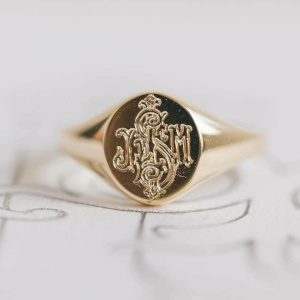 Family Monogram Signet Ring