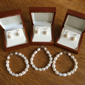 Pearl Bracelets and Earrings
