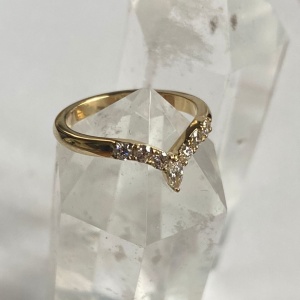 Diamond Wishbone Fitted Wedding Ring