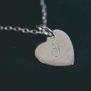 "Two Sides of One Heart" White Gold Pendant