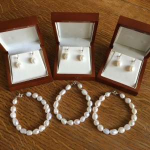 Pearl Bracelets and Earrings