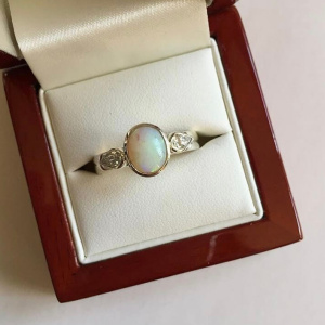 Opal and Diamond Dress Ring