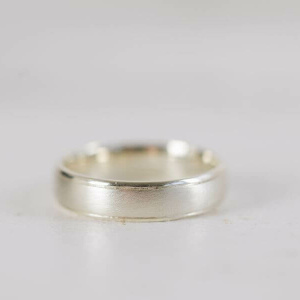 Natural Unplated 9ct White Gold Wedding Band