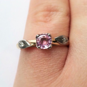 Sarah's Pink Sapphire Engagement Ring
