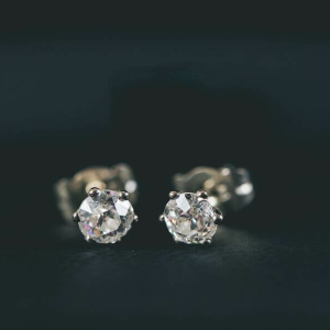 Recycled Diamond Stud Earrings