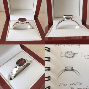 Gent's Garnet Dress Ring