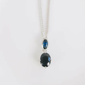 Oval and Marquise Sapphire Pendant