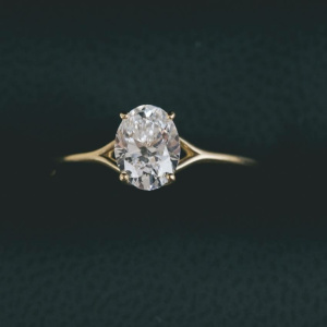 Split Shoulder Oval Engagement Ring