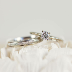Textured Platinum Wedding Ring