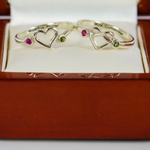 Pair of Heart Dress Rings