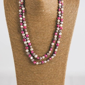 Redesigned Knotted Pearl Necklace