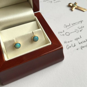 Opal Stud Earrings