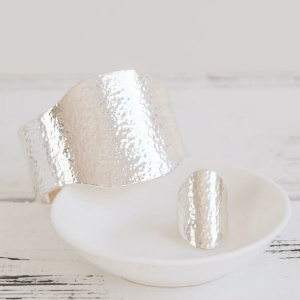 Hammered Silver Cuff