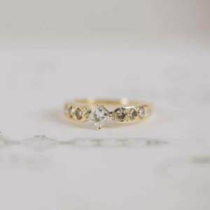 Remodelled Engagement, Wedding and Eternity Ring Combined